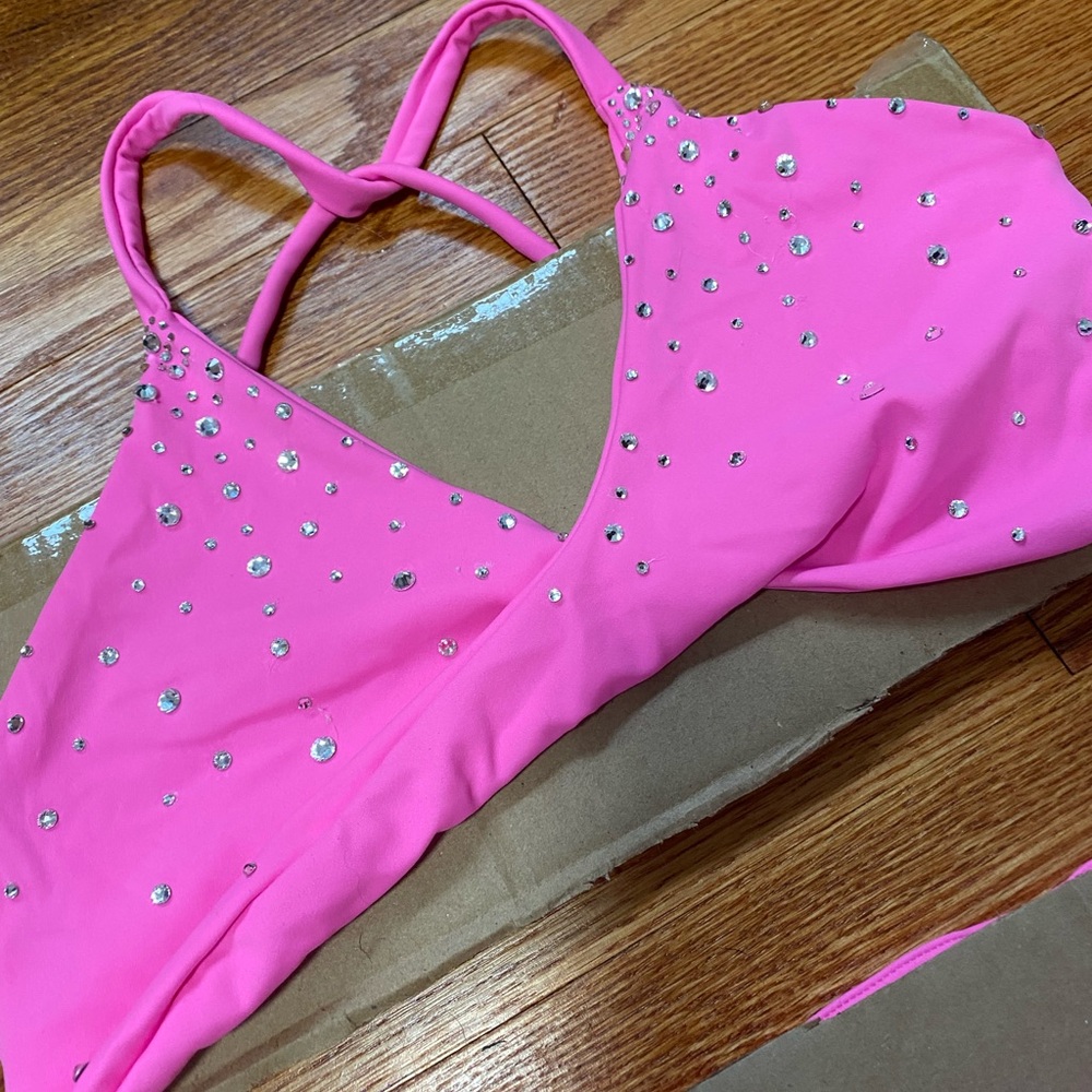 Custom Rhinestone Pro-Cheer Audition Outfit - M/L - Picture 4 of 8